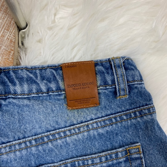 Emporio Armani Boys Denim Distressed Shorts - Picture 4 of 5